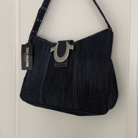 True Religion Dark Denim Hobo Bag - Picture 3 of 12